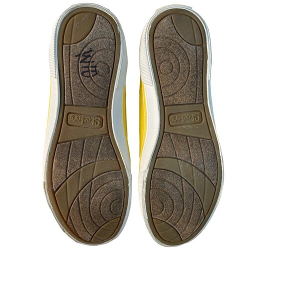 Skechers Cali Yellow White Sneakers Lace Up Comfort Shoes 36789 Women’s Size 7 - Picture 6 of 8